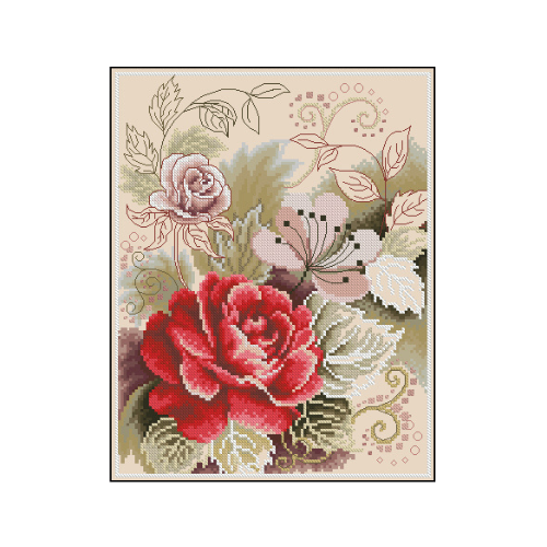 rosas arabescas punto de cruz rosas arabescas para bordar