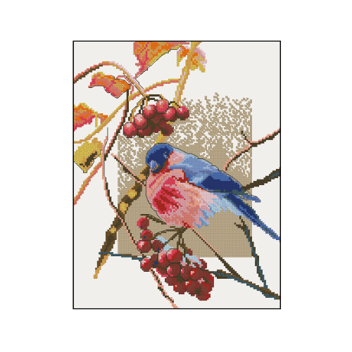 camachuelo en punto de cruz