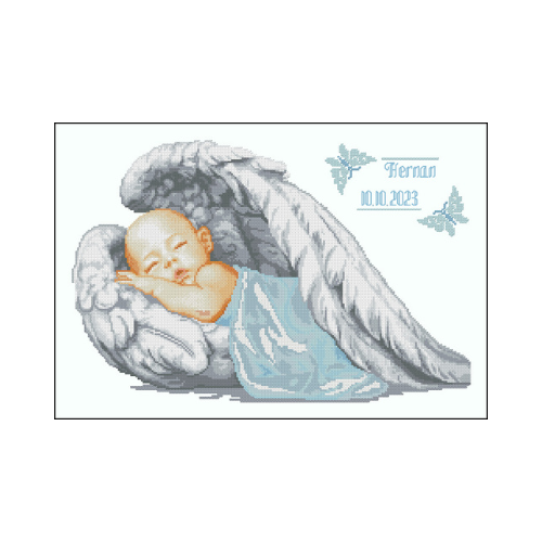 el angel dormido niño punto de cruz punto de cruz angel dormido