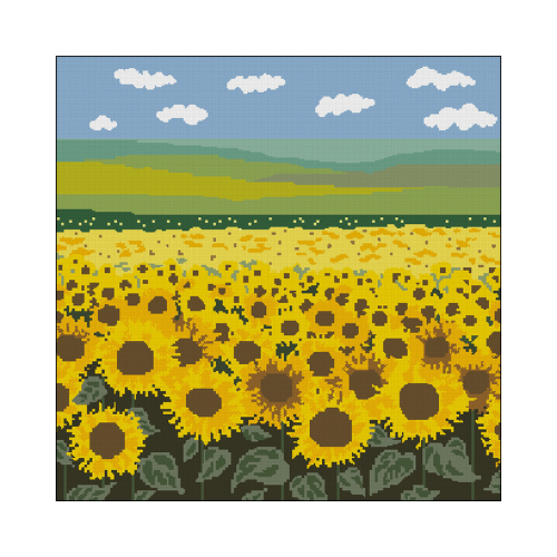 campo de girasoles patron en pdf