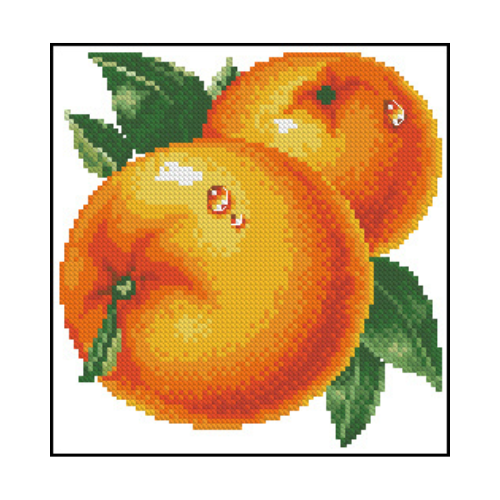 naranjas en punto de cruz naranjas patron de bordado