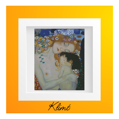 La maternidad de Klimt en punto de cruz