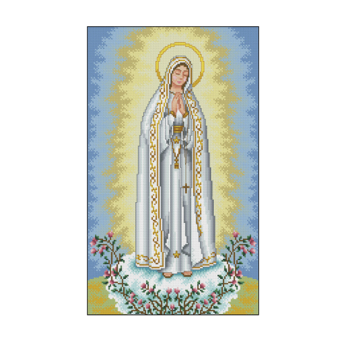 virgen de fátima patron de bordado