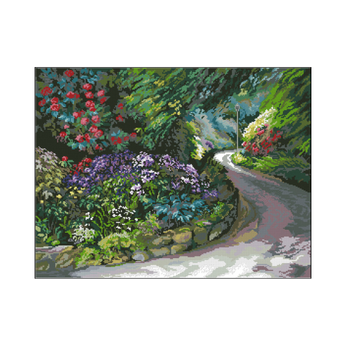 camino de flores para bordar