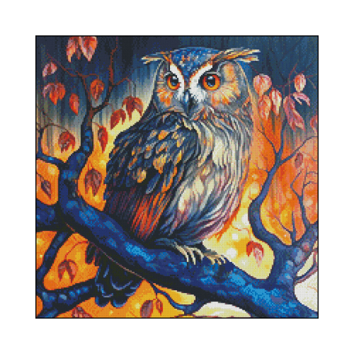 Buho colores para bordar