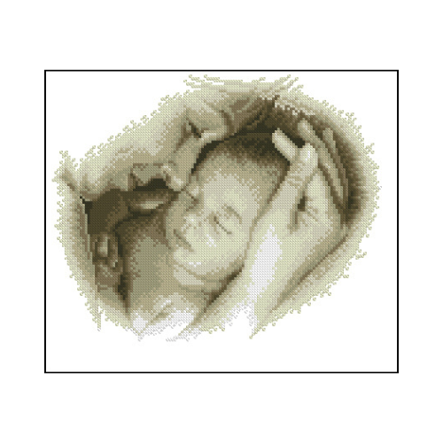 mama y bebe patrón de bordado